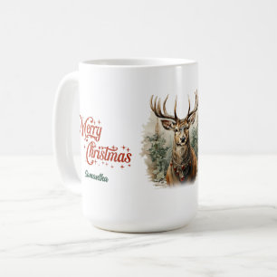 Mug Vintage modèle lunatique rennes moss vert