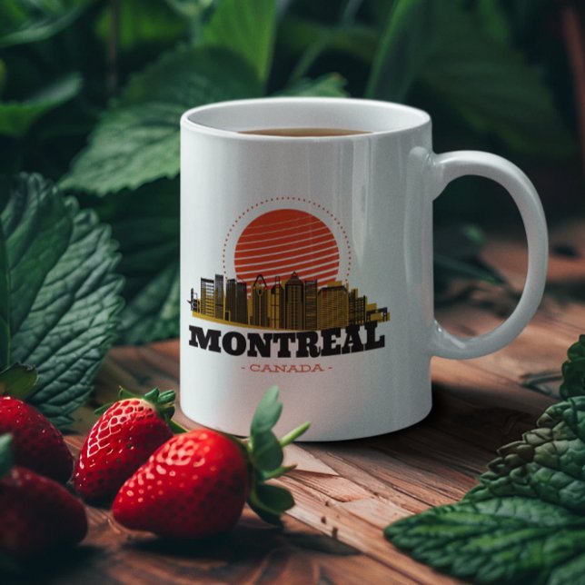 Mug Vintage Montréal Canada Skyline (montreal canada coffee mug)