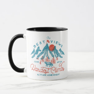 Mug Vintage Mountain Wolf Escalade Randonnée à l'extér