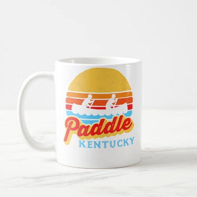 Mug Vintage Paddle Kentucky Canoeing Retro Sun Rafting (Gauche)