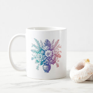 Mug Vintage Pastel Colorful Floral Design