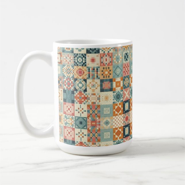 Mug Vintage, patchwork, paré (Gauche)