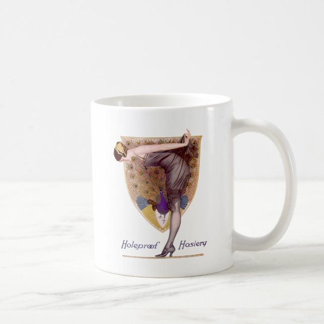 Mug Vintage Peacock Femme Flapper Plutôt (Droite)