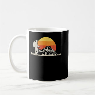 Mug Vintage Randonnée Sunset Hiker Montagne amateurs
