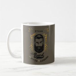 Mug Vintage Retro Beard Man the Myth the Legend Nom