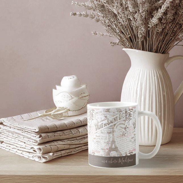 Mug Vintage Romance Collage rose ID226 (Créateur téléchargé)