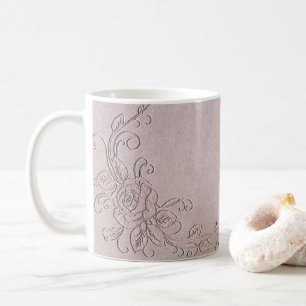 Mug Vintage Rustique Glamor Élégant Rose Shabby Chic