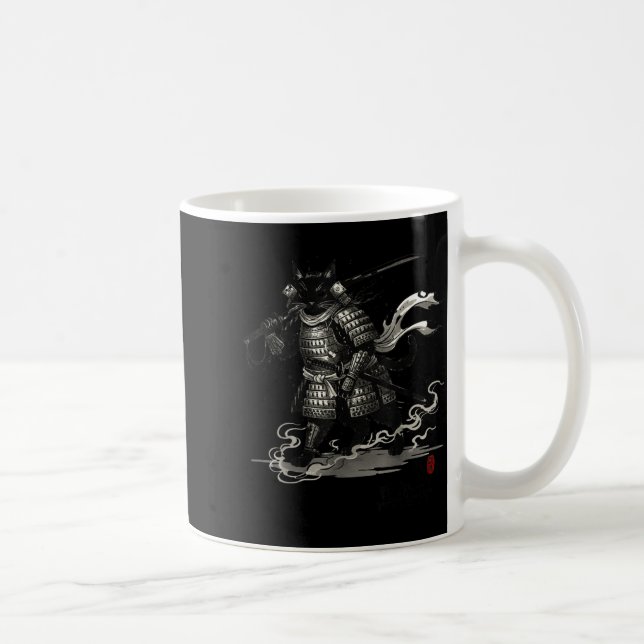 Mug Vintage Samurai Cat Japanese Shirt  (Droite)