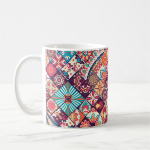 Mug Vintage Sans Seamless : Main Islamique Dessinée.