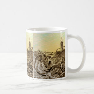 Mug Vintage Science Fiction Aliens Planète Constructio
