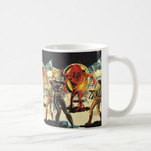 Mug Vintage Science-fiction, attaque d'un Alien de sci