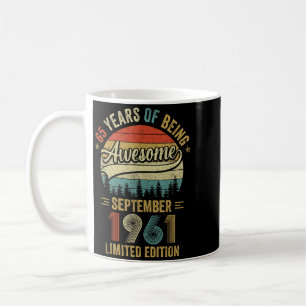 Mug Vintage septembre 1961 65 Ans 65e Anniversaire