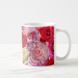 Mug Vintage Shabby Chic Vibrant Pays Roses
