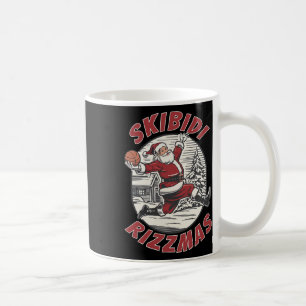 Mug Vintage Sketll Skibidi Rizz Noël Santa Dunk H