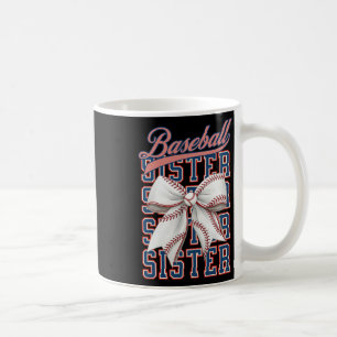 Mug Vintage soeur de baseball Coquette Bow Sport Lover