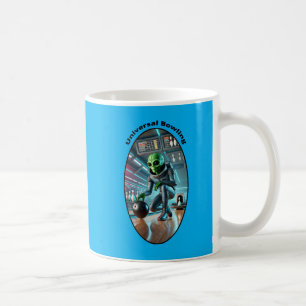 Mug Vintage Space Alien Bowling dans une allée URM