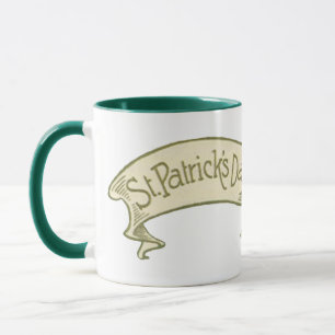 Mug Vintage St. Patrick's Day Salutations Bannière d'o