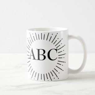 Mug Vintage Style Sun Burning Avec Monogramme Personna