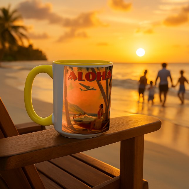 Mug Vintage Tropical Hawaii Aloha (Créateur téléchargé)