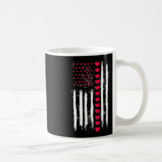 Mug Vintage Valentine Day American Flag Heart Perfect 