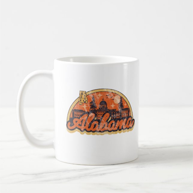 Mug Vintage voyage Alabama (Gauche)