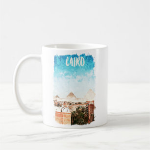 Mug Vintage voyage des pyramides du Caire Égypte