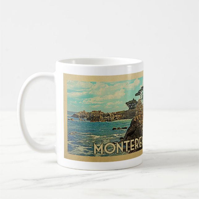 Mug Vintage voyage Monterey California (Gauche)