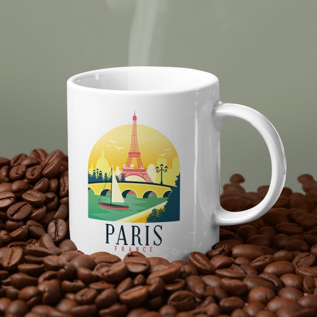 Mug Vintage voyage Paris France (paris france cityscape coffee mug)