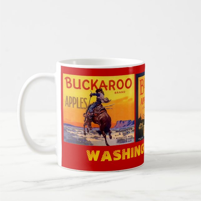 MUG~ VINTAGE WASHINGTON ÄPFEL DREI KAFFEETASSE (Links)