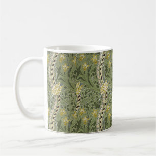 Mug Vintage William Morris Daffodil Floral Jaune
