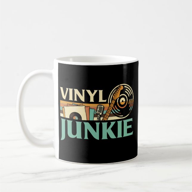 Mug Vinyl Junkie LP Records DJ Turntable Music Collect (Gauche)