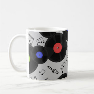 Mug Vinyl Records : Music Note Motif