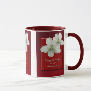 Mug Violet blanc sauvage Grand-mère Joyeux anniversair