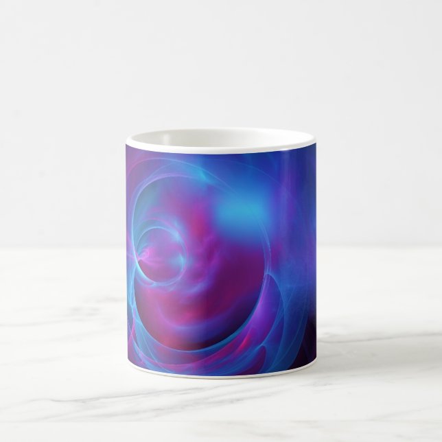 Mug Violet bleu et rose Cosmique Tourbillonnant fracta (Centre)