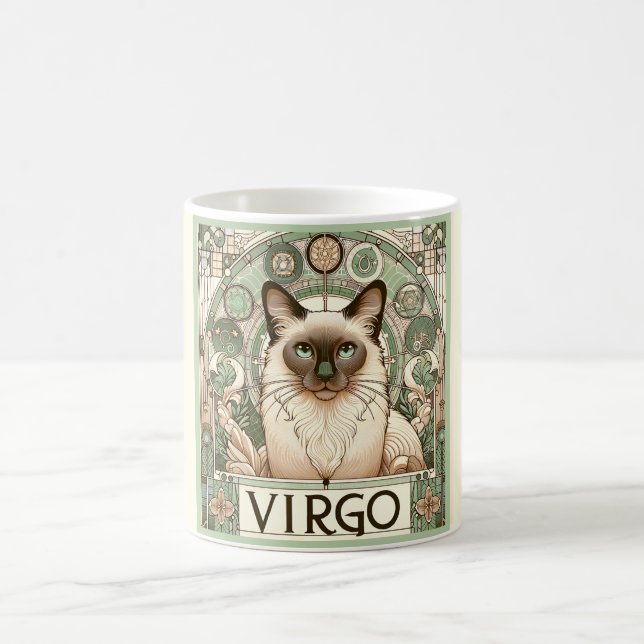 Mug Virgo méticuleux chat Zodiac (Centre)