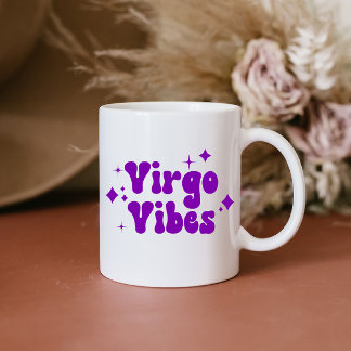 Mug Virgo Vibes Zodiac Astrologie Purple Stars Café M