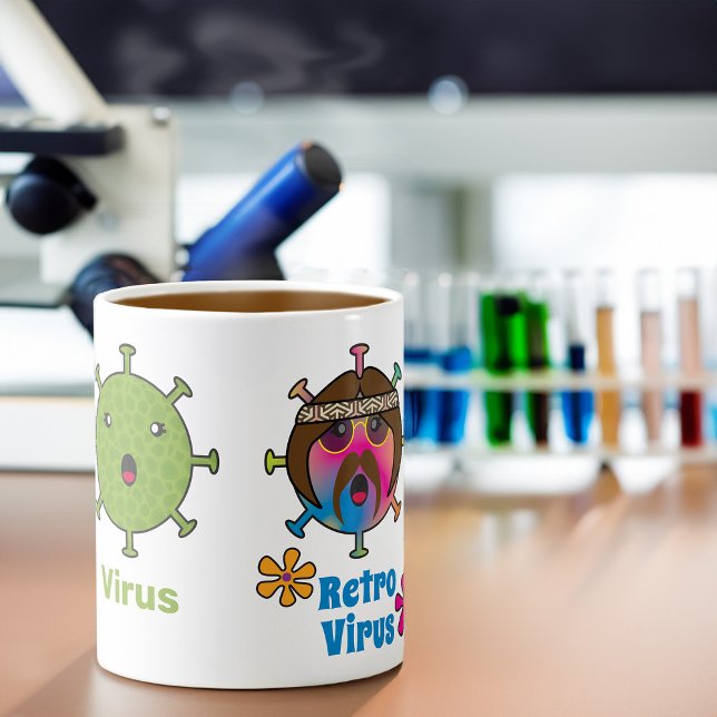 Mug Virus et rétrovirus amusant (Créateur téléchargé)