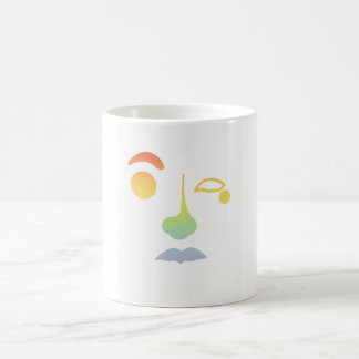 Mug Visage Abstrait Sans Titre : Arc-en-Ciel