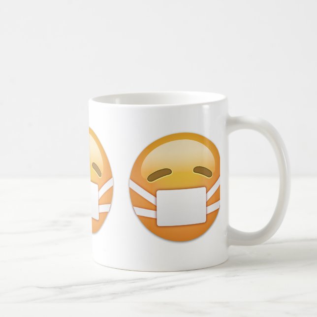 Mug Visage avec le masque Médicale Emoji (Droite)