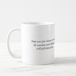 Mug "Visage citation inspirée de Whitman à soleil"