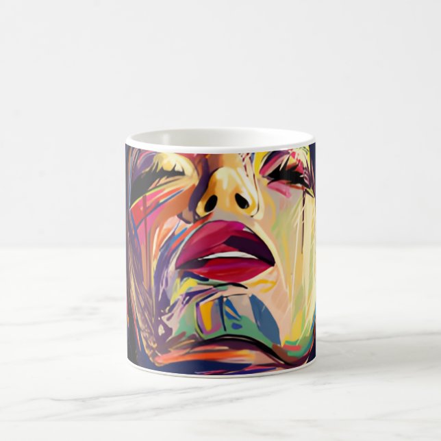 Mug Visage coloré Abstrait (Centre)
