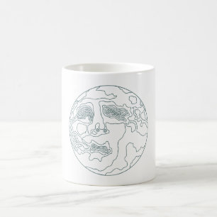 Mug visage dans la lune