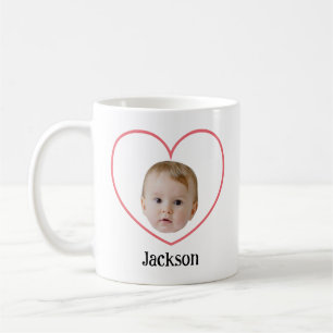 Mug Visage de bébé mignon personnalisé avec ligne de c