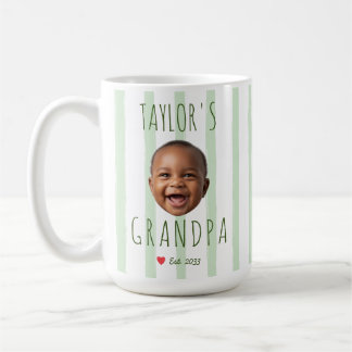 Mug Visage de bébé personnalisé Grand-père Photo Bande