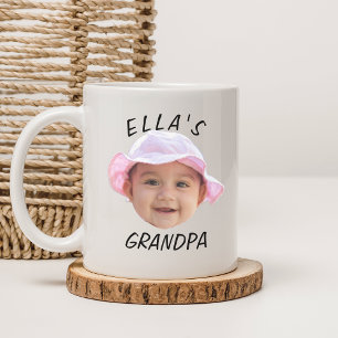 Mug Visage de bébé personnalisé Photo Texte Grand-père