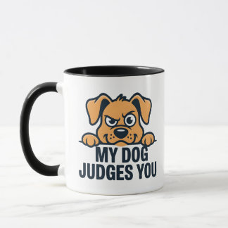 Mug Visage de Chien Judicieux Citation Drôle Sarcastiq