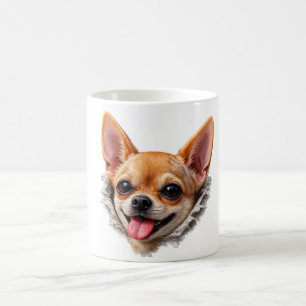 Mug Visage de Chihuahua Drôle Design 3D – Mème de Chie