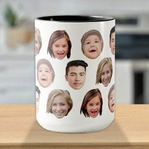 Mug Visage de famille personnalisé 4 Photos