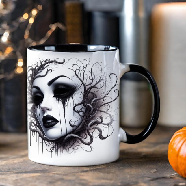 Mug Visage de femme gothique (Créateur téléchargé)