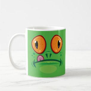 Mug Visage de grenouille avec langue dessin animé